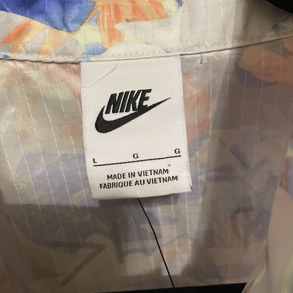 Nike Womens Woven Floral Track Zip Jacket Size L - CZ8184 072 Windbreaker NWT - Picture 5 of 16